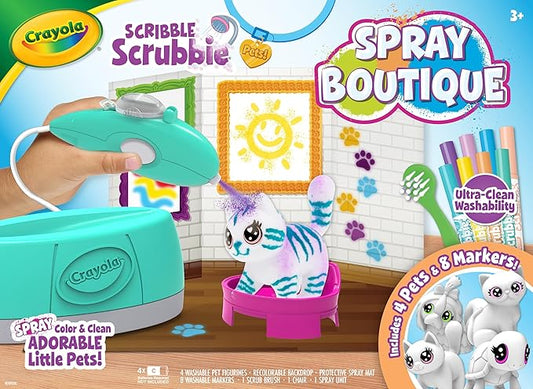 Crayola Scribble Scrubbie Pets: Spray & Style Boutique Ages 3+ - Marah Kids