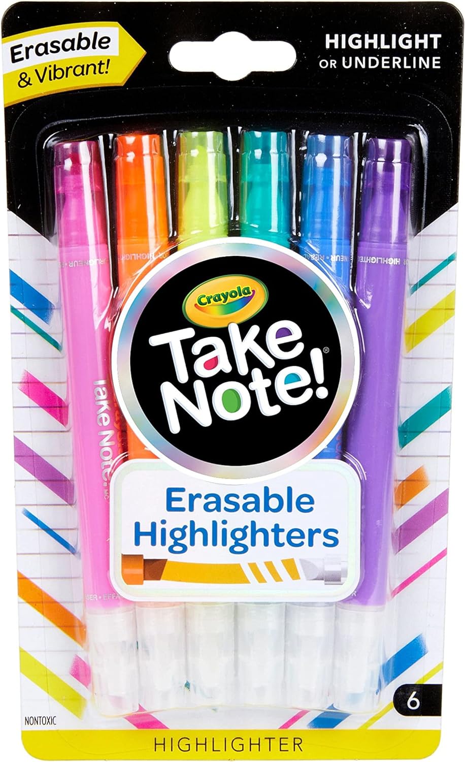 Crayola 6 ct. Take Note! Erasable Highlighters - Marah Kids