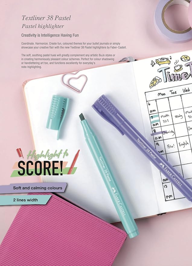 FABER - CASTELL PASTEL SLIM HIGHLIGHTER 6 COLOUR - Marah Kids