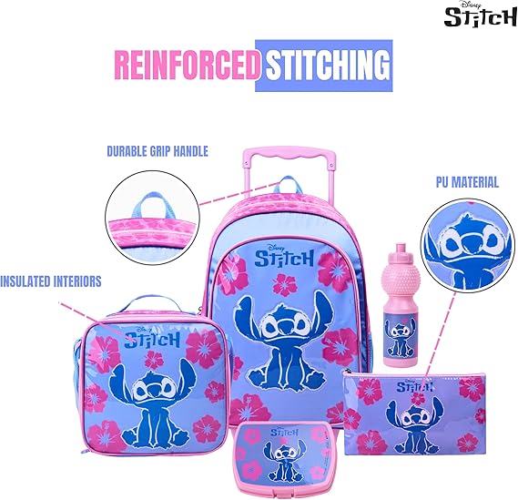 DISNEY STITCH FUR ENOUGH 5IN1 TROLLEY BOX SET 16" - Marah Kids