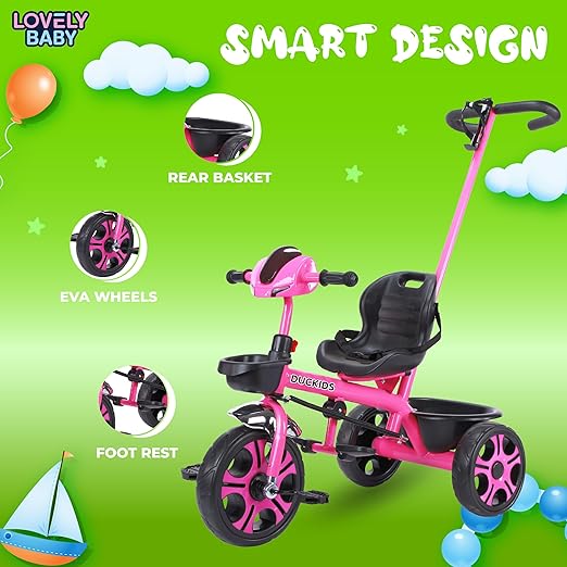 Lovely Baby Duckids 3 - Wheel Tricycle - Pink - Marah Kids