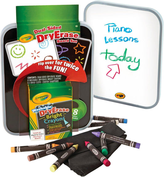 Crayola Dual - Sided Dry Erase Board Set with Bright Crayons - Marah Kids