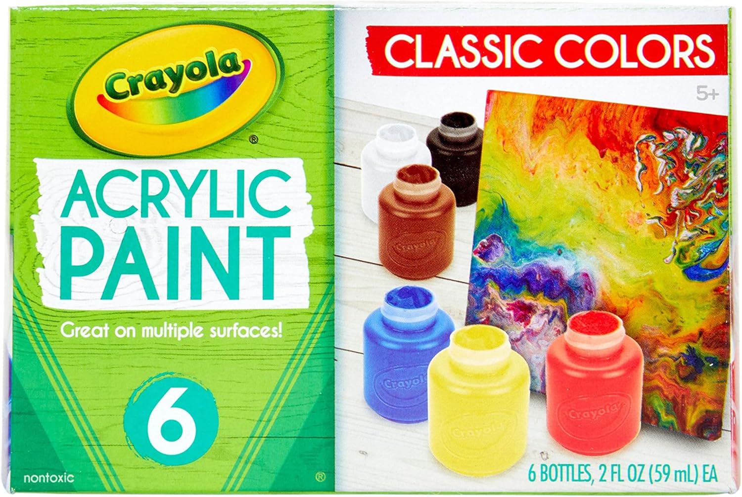 Crayola 6 ct. Acrylic 2 - oz. Paint Set - Marah Kids