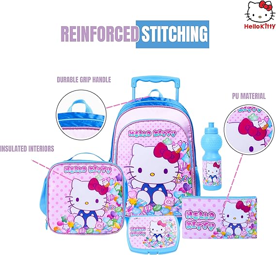 SANRIO HELLO KITTY KITTEN CANDY 5IN1 TROLLEY BOX SET 16" - Marah Kids