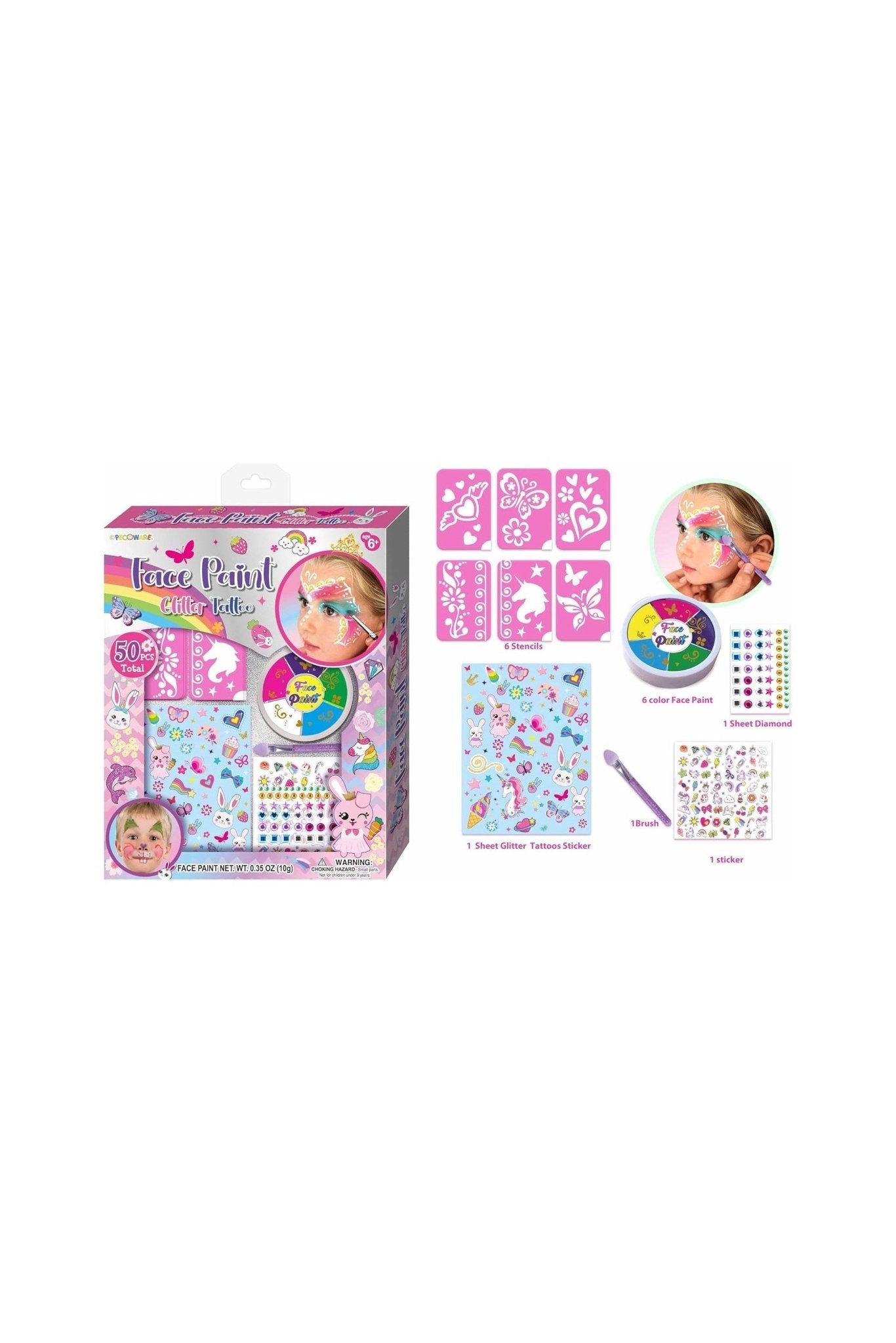 Face Paint Glitter Tatoo - Marah Kids
