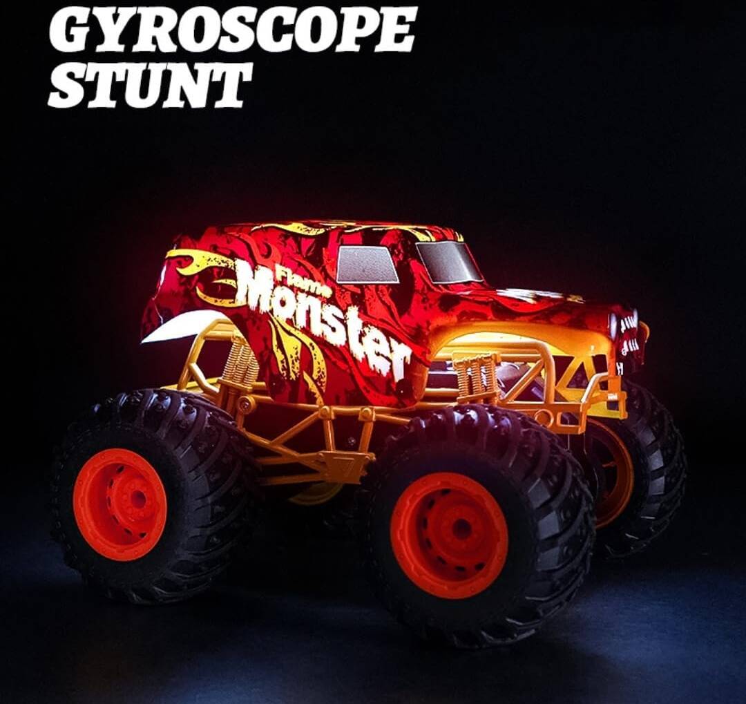 D - Power 1:16 R/C 2.4G FLAME MONSTER CAR LIGHT,MUSIC & USB - Marah Kids