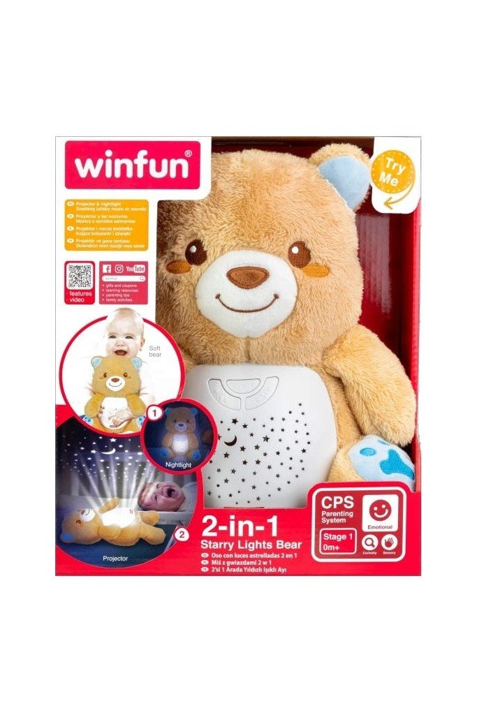2 - In - 1 Starry Lights Bear - Marah Kids