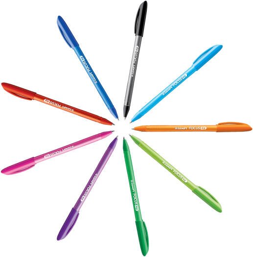 Luxor Focus Ball Pen | Trendy design Pen | Smooth Ink Flow pens | Precision writing and signing needs | 0.7mm ball tip Pen Pack of 24 - Marah Kids