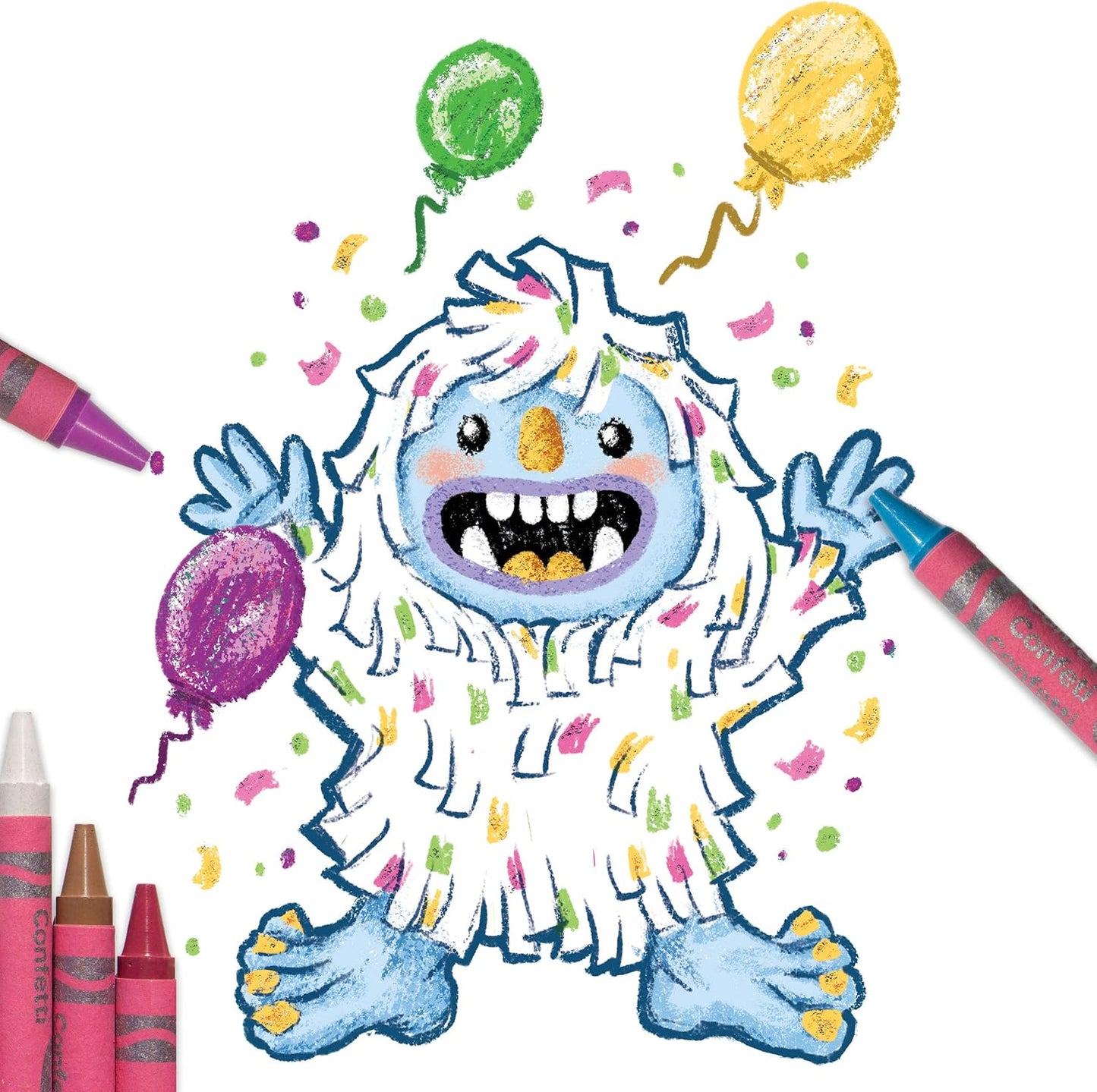Crayola Confetti Crayons, 24 Count - Marah Kids