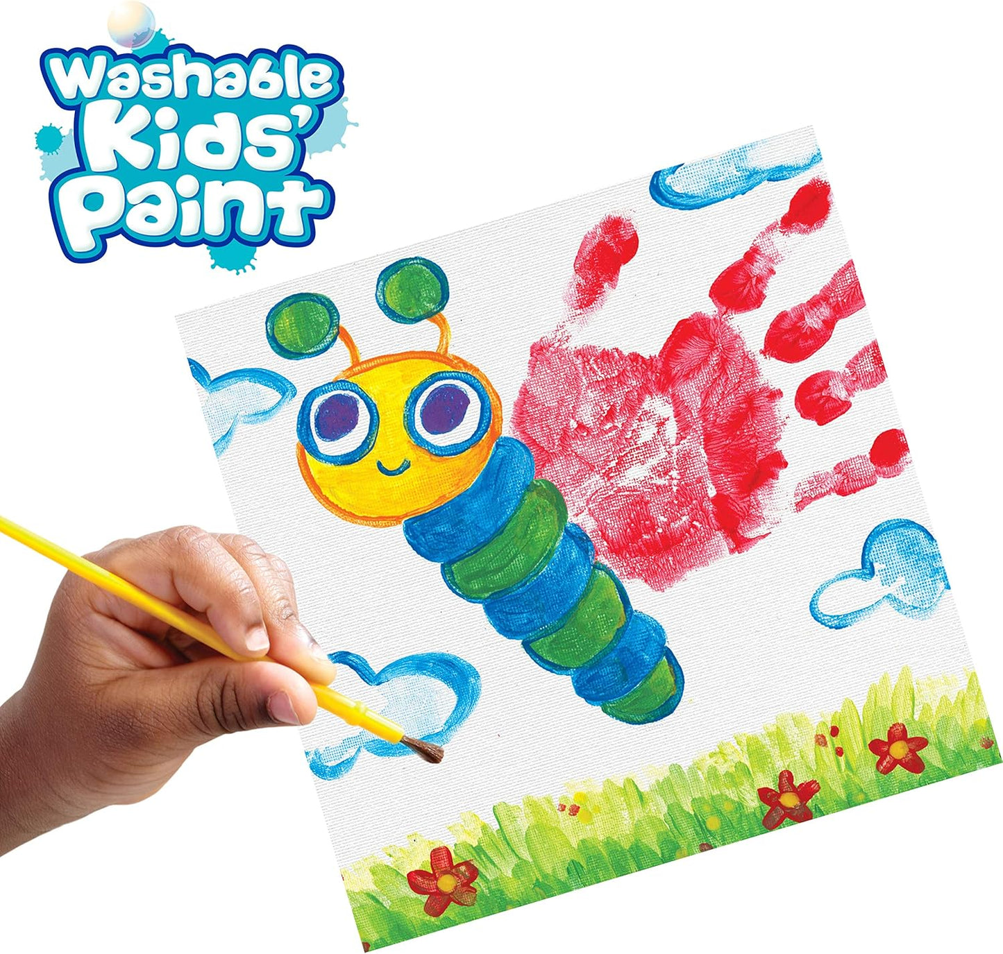 Crayola 18 ct. Washable Paint Pots with Brush, Classic & Bold Colors - Marah Kids