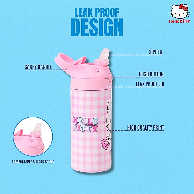 Sanrio Hello kitty Kawaii Kitty Stainless Steel Water Bottle