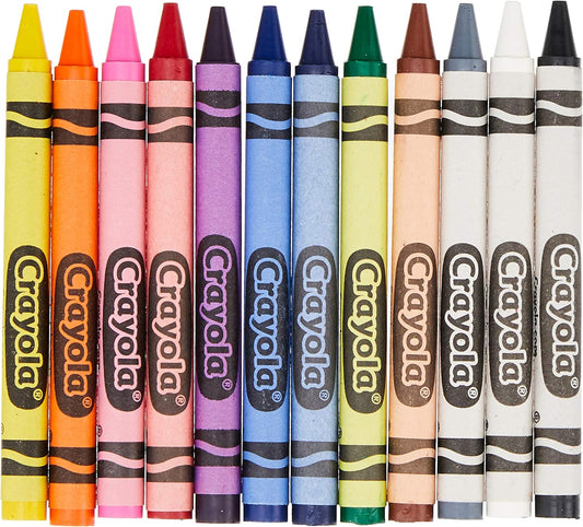 Crayola - Peggable Crayons 12 Ct assorted (Multicolor) | Crayola Crayons are designed with a focus on true color | smoothness, and durability | Ages 3+ - Marah Kids