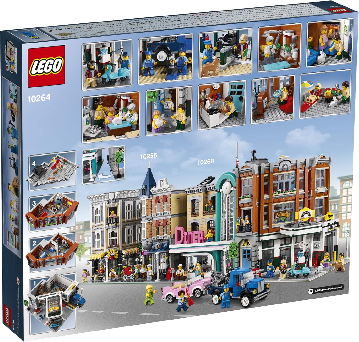 Lego Creator Expert Corner Garage 10264 Building Kit (2569 Piece) - Marah Kids