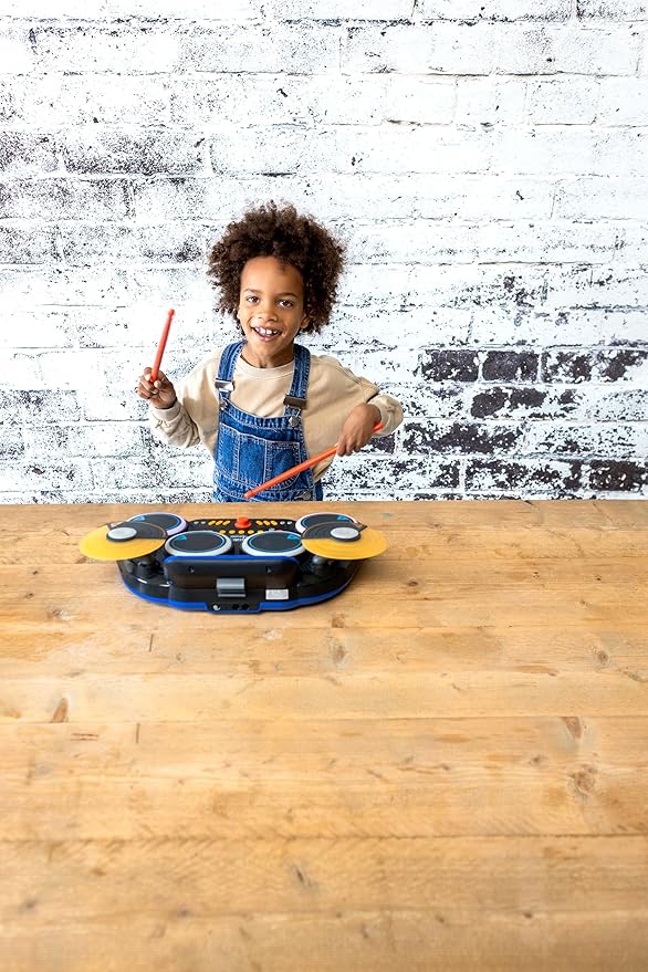 Vtech - KIDI DJ DRUMS Light up kit with Bluetooth® and Audio Port - Multicolour | Kidi drum create your own music | Suitable for ages 5 + up - Marah Kids