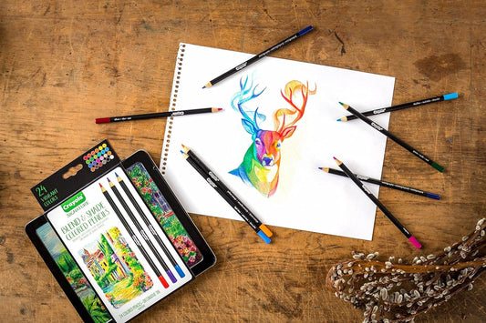 Crayola Signature Blend & Shade Colored Pencils with Tin, 24 Count - Marah Kids