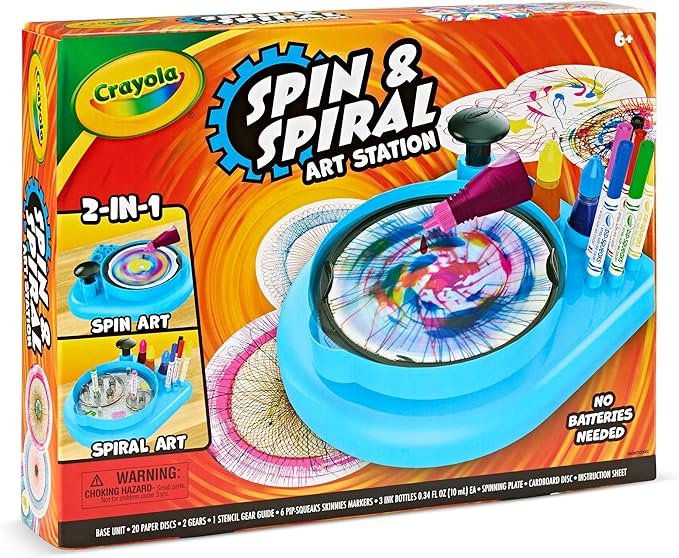 Crayola Spin & Spiral Art Station, Spin Art Machine, Arts & Crafts For Kids Ages 6+