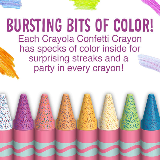 Crayola Confetti Crayons, 24 Count - Marah Kids