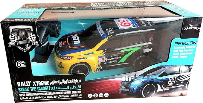 D Power – Rally Xtreme | RTR, Radio Remote Control SUV for Kids | 1:16 Scale, 27MHz, All Way Movement RC SUv | White / Black Asst. - Marah Kids