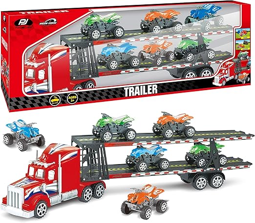 Power Joy Vroom Vroom Trailer 6pieces - Marah Kids