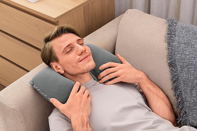 Bestway Flocked Air Neck Pillow 37X24X10