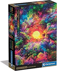 CLEMENTONI PUZZLE PSYCHEDELIC COLORBOOM 500PC - Marah Kids
