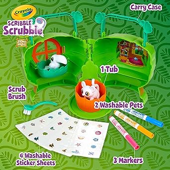 Crayola Scribble Scrubbie Pets Safari Treehouse, Toy Storage Case, Gift For Boys & Girls