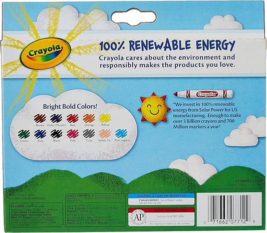 Crayola - 12 ct. Assorted, Broad Line Markers - Marah Kids