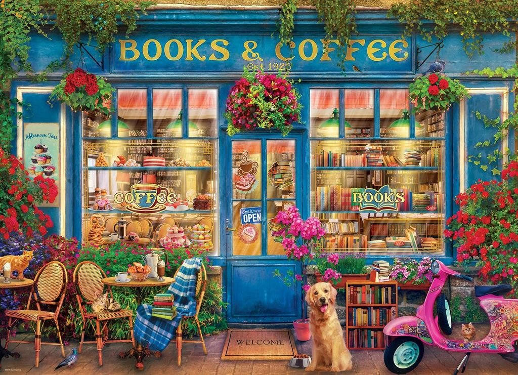 Eurographics Puzzle 1000 Books & Coffee - Marah Kids