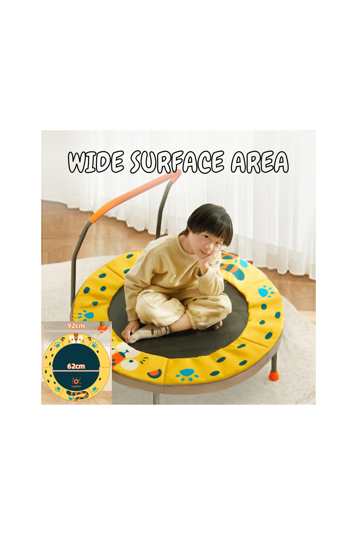 Mideer Kids Foldable Trampoline (3 Ft)
