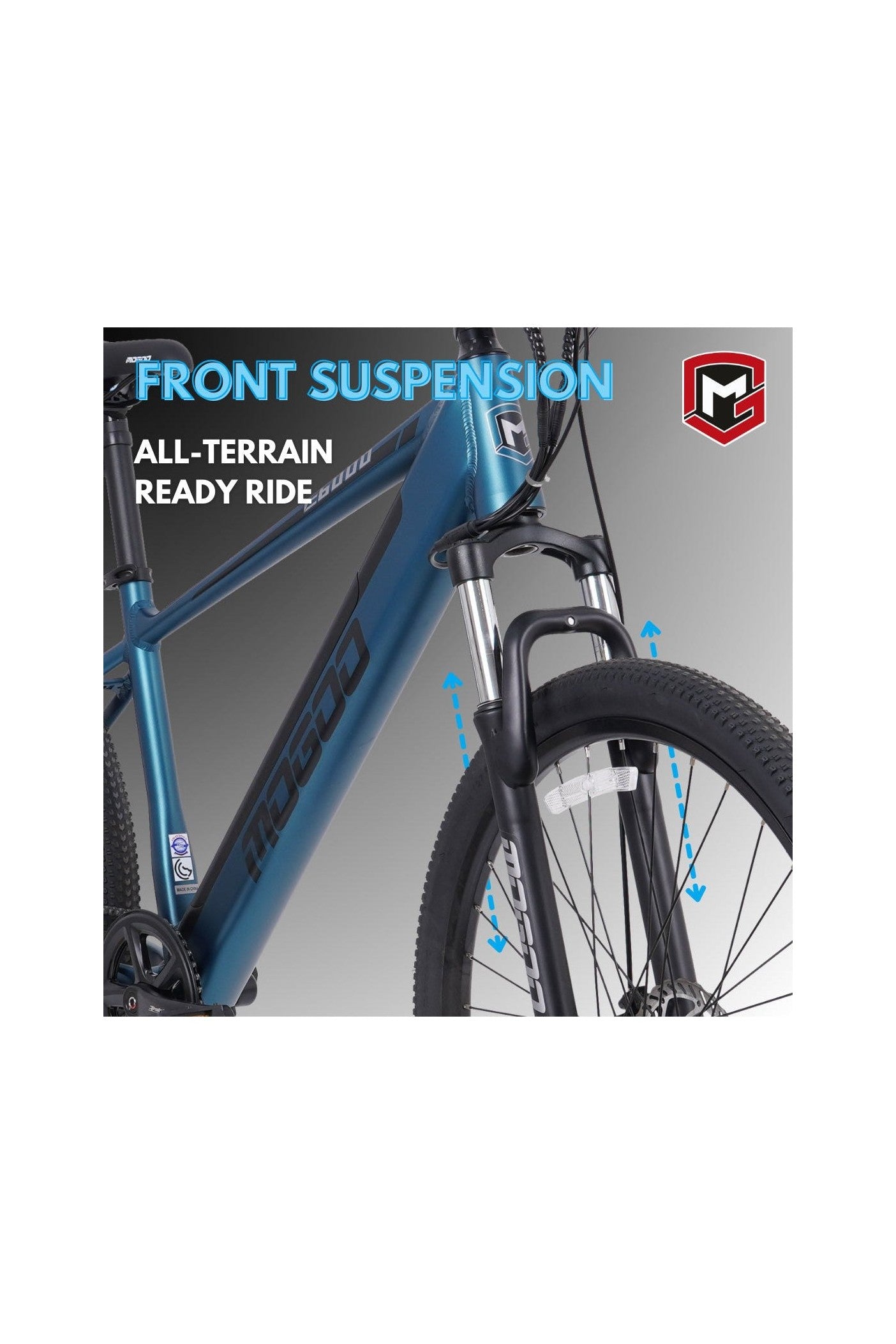 E6000 E-Mountain Bike - 27.5 Inch - Blue