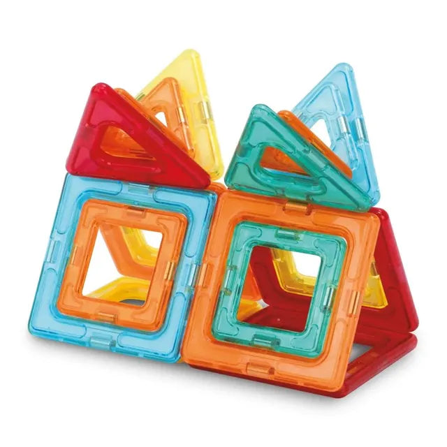 Addo MagniMake Bright Starter Set 18-pieces, Magnetic Tiles, Construction Playset, Building Toys