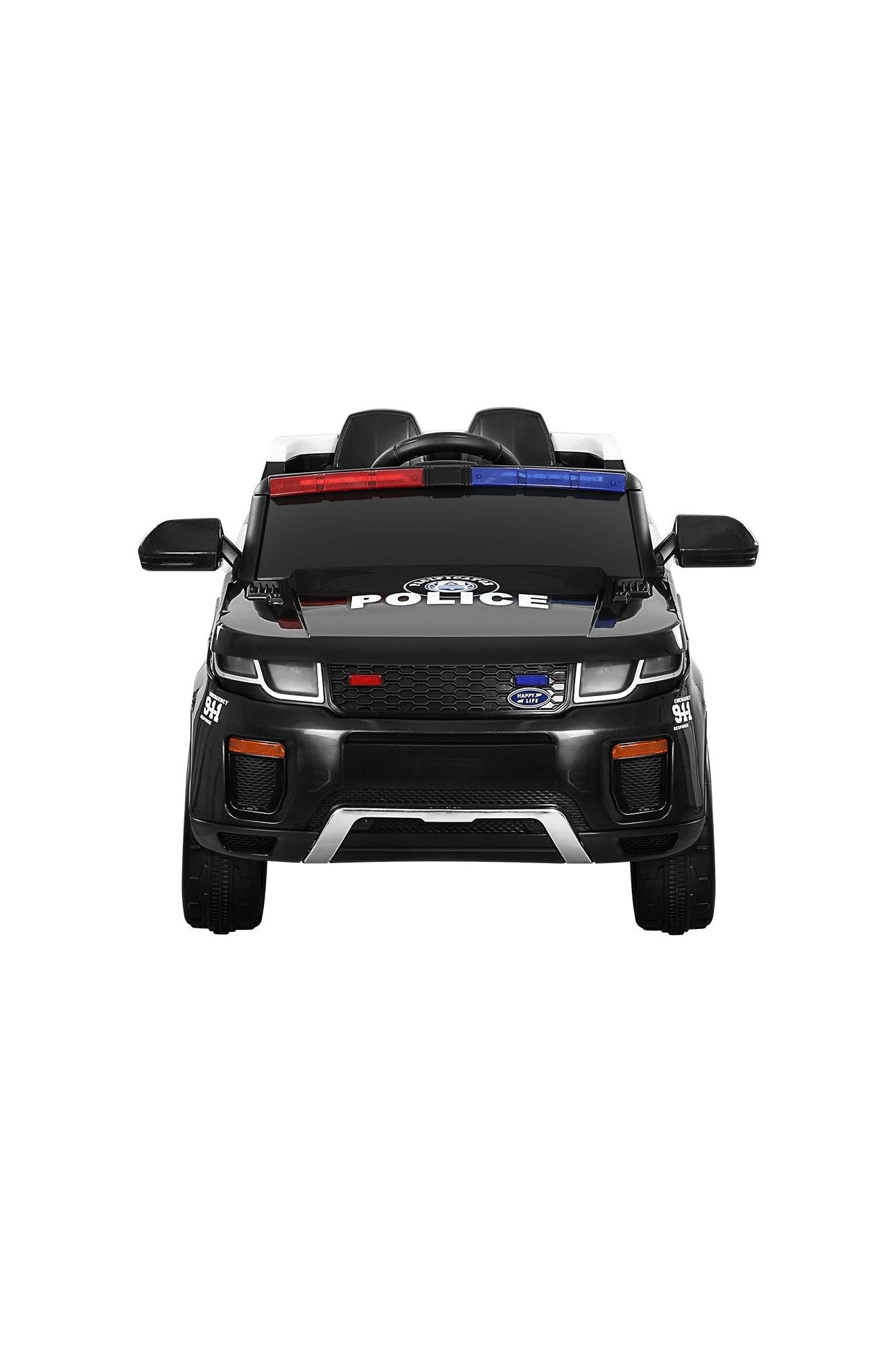 Amsham Kids Electric Police Car - Black (12V) - Marah Kids