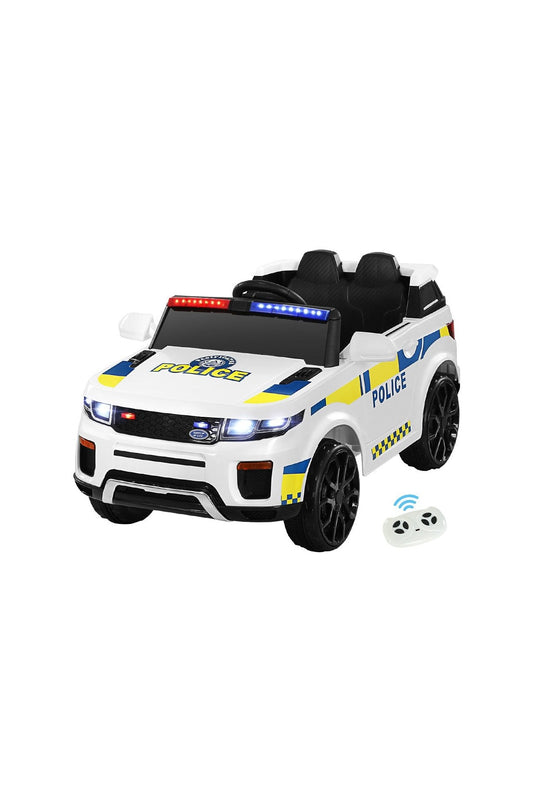 Amsham Kids Electric Police Car - White (12V) - Marah Kids