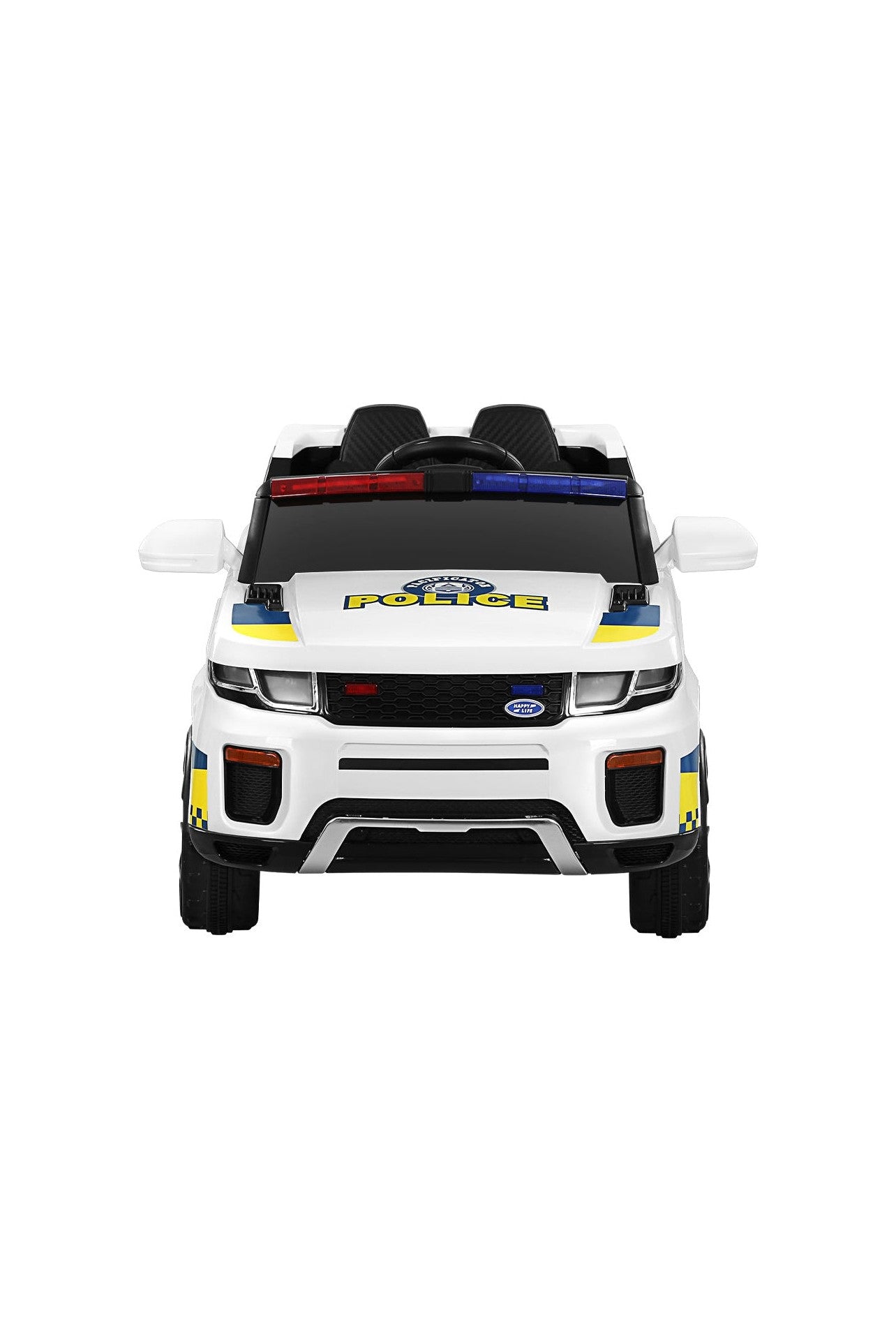 Amsham Kids Electric Police Car - White (12V) - Marah Kids