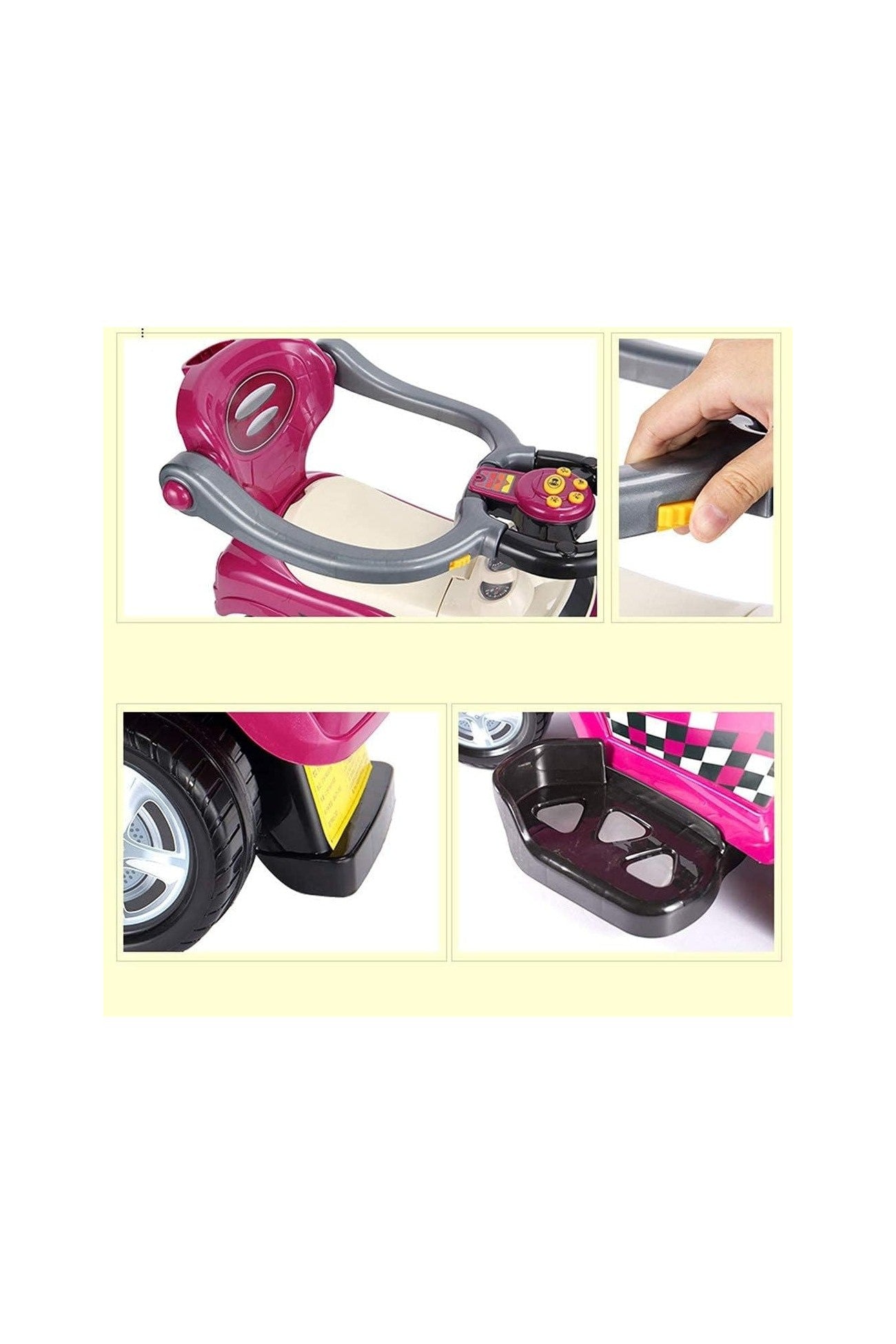 Amsham Sunshine Canpoy Coupe Pusher Car - Purple - Marah Kids