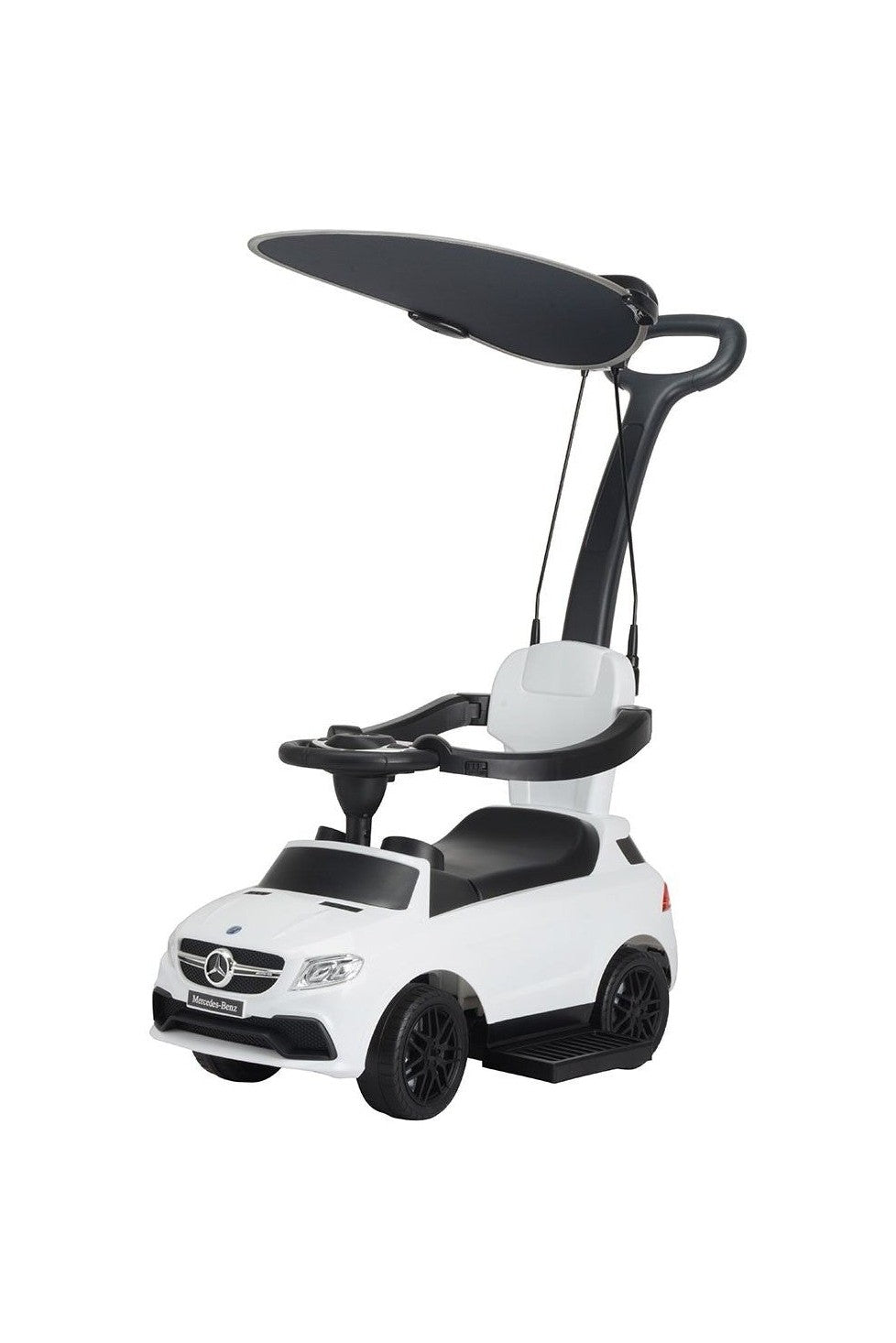 Mercedes Handle With Canpoy Push Car - White - Marah Kids