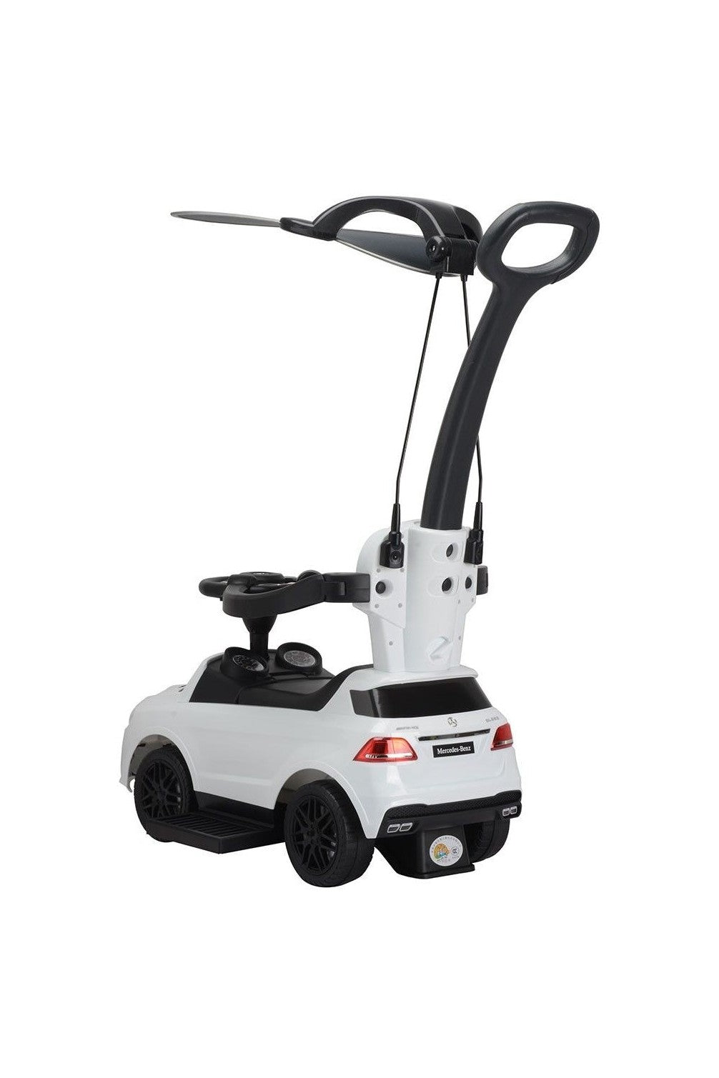 Mercedes Handle With Canpoy Push Car - White - Marah Kids