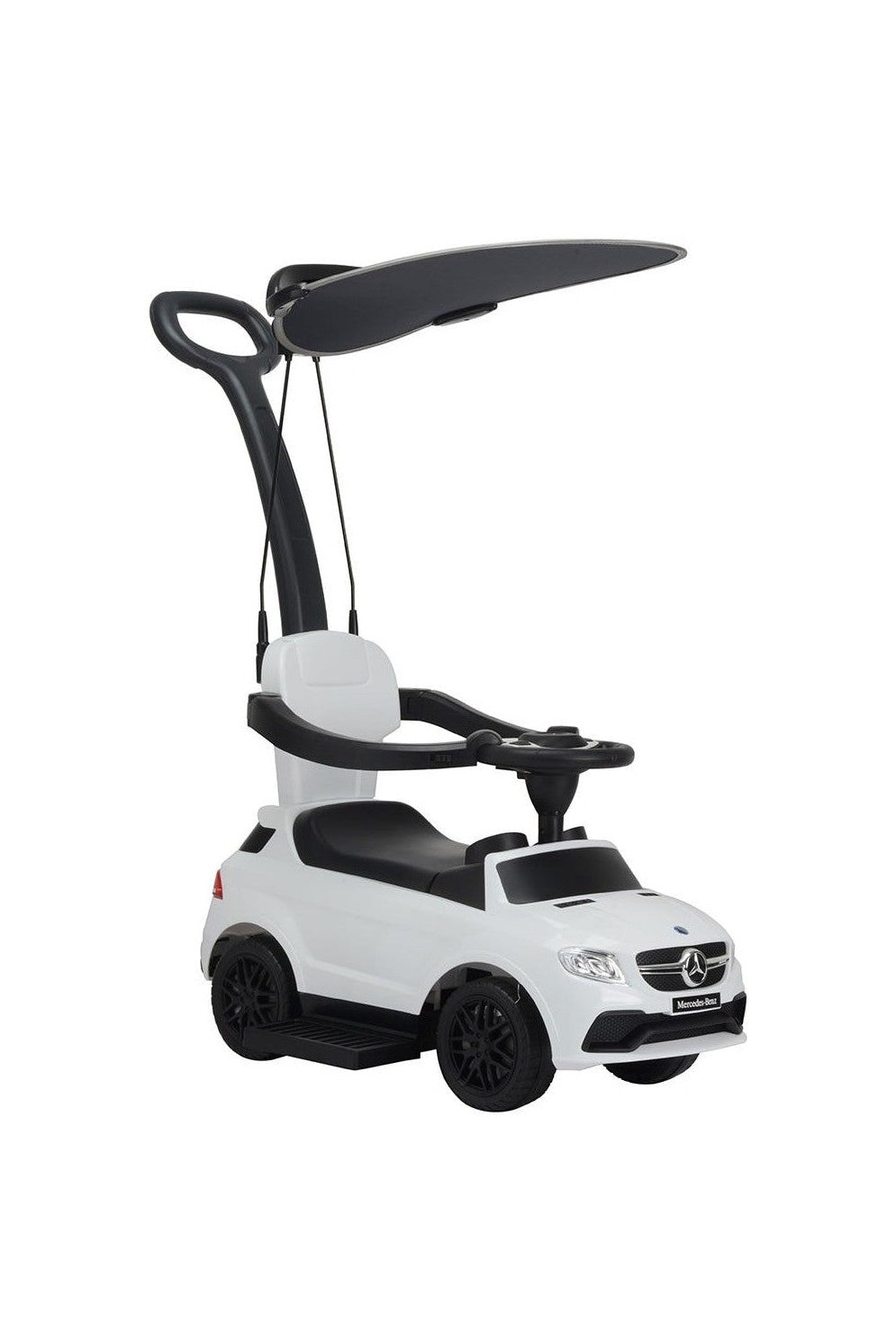 Mercedes Handle With Canpoy Push Car - White - Marah Kids