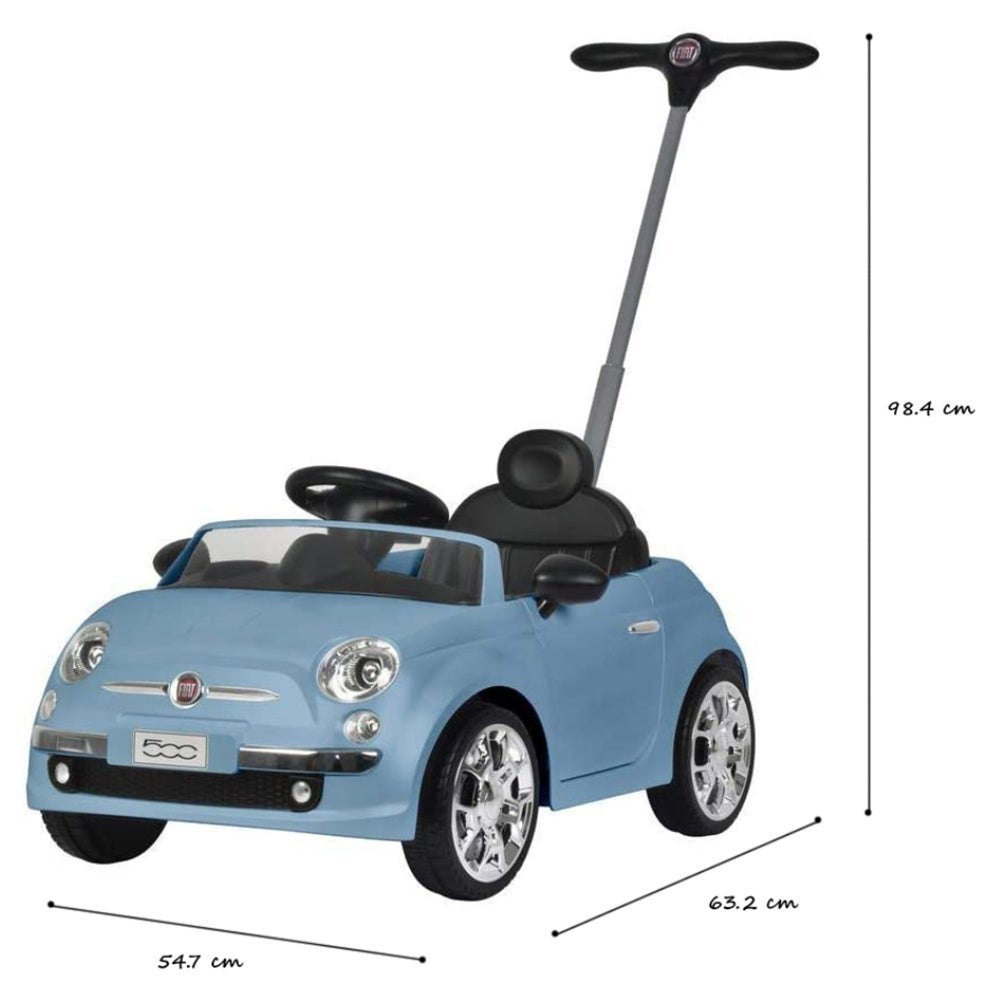 Fiat 500 Handle Push Car - Blue - Marah Kids