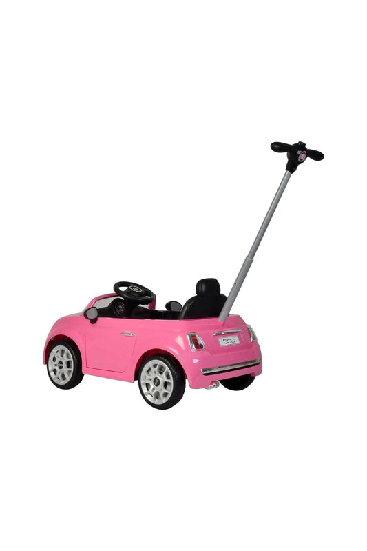 Fiat 500 Handle Push Car - Pink - Marah Kids