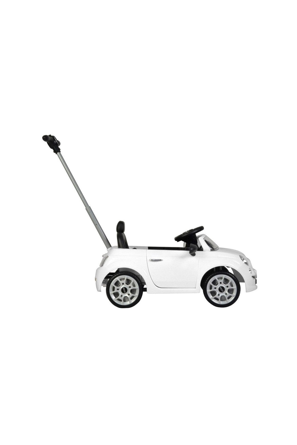 Fiat 500 Handle Push Car - White - Marah Kids
