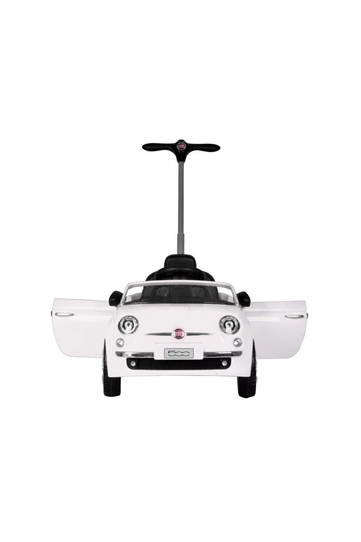 Fiat 500 Handle Push Car - White - Marah Kids