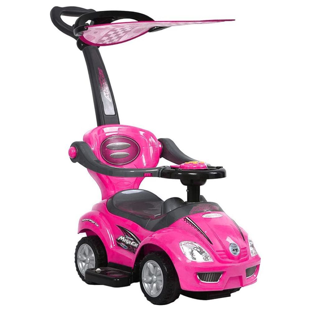 Amsham Mega Car Canpoy Pusher Car - Pink - Marah Kids