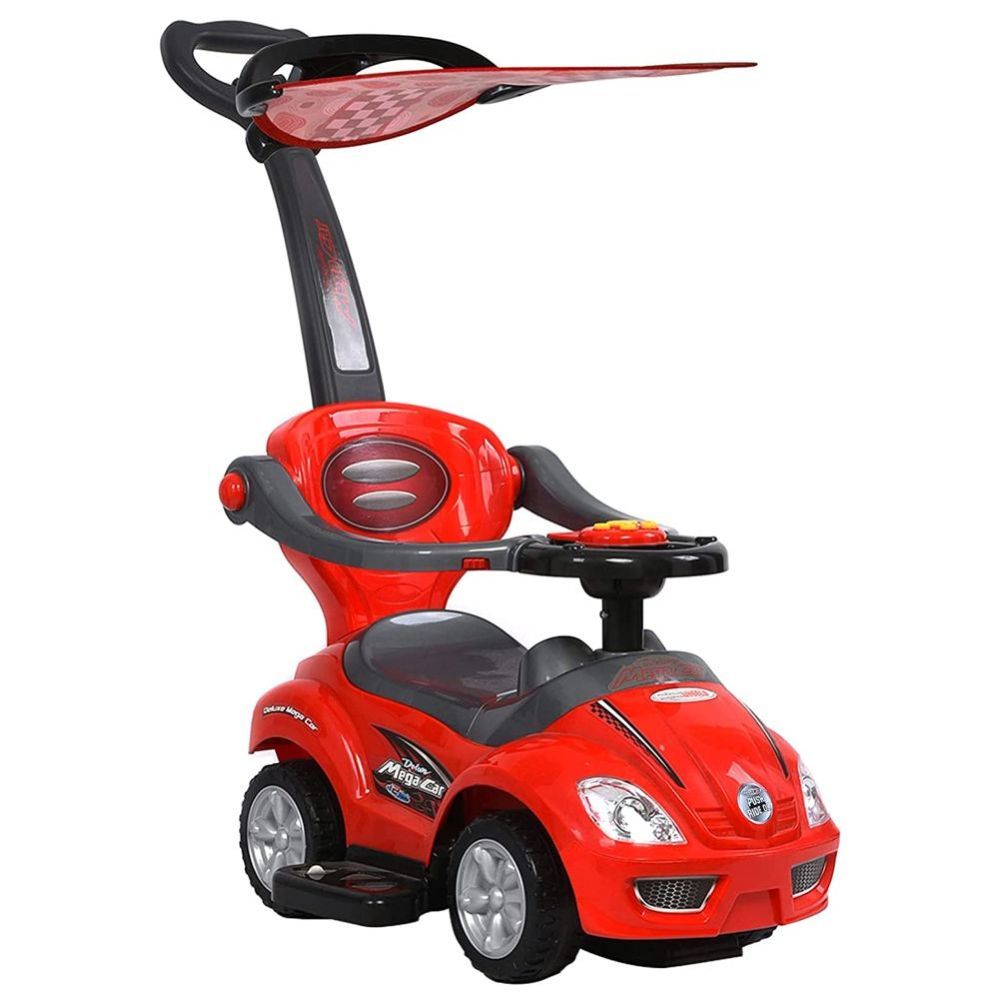 Amsham Mega Car Canpoy Pusher Car - Red - Marah Kids