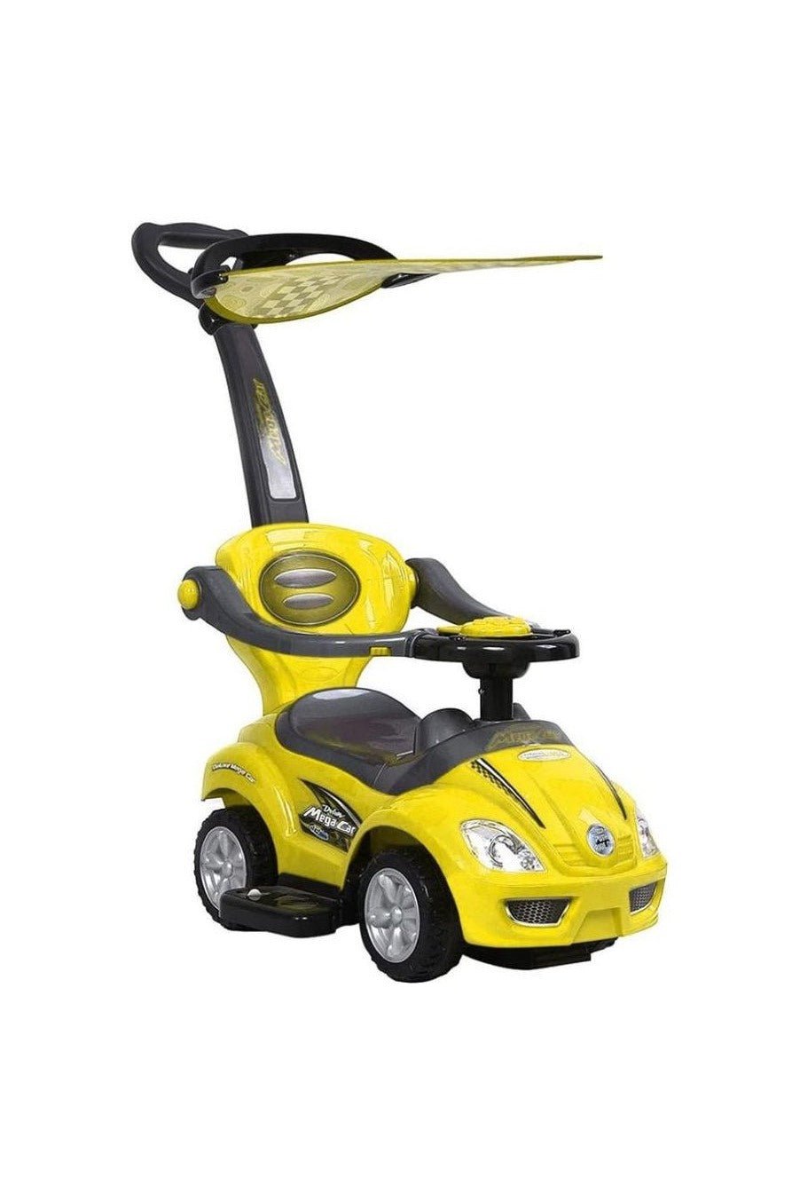 Amsham Mega Car Canpoy Pusher Car - Yellow - Marah Kids