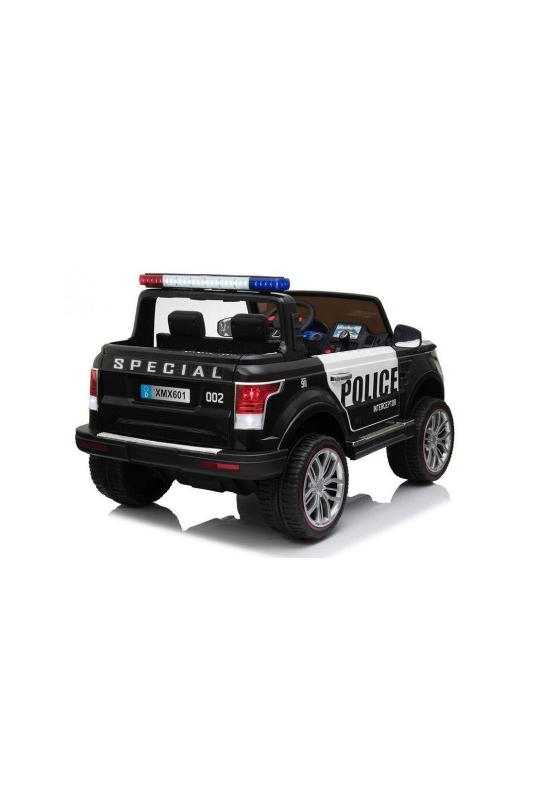 Kids Black Electric Police Ride - on Car - 12V - Marah Kids