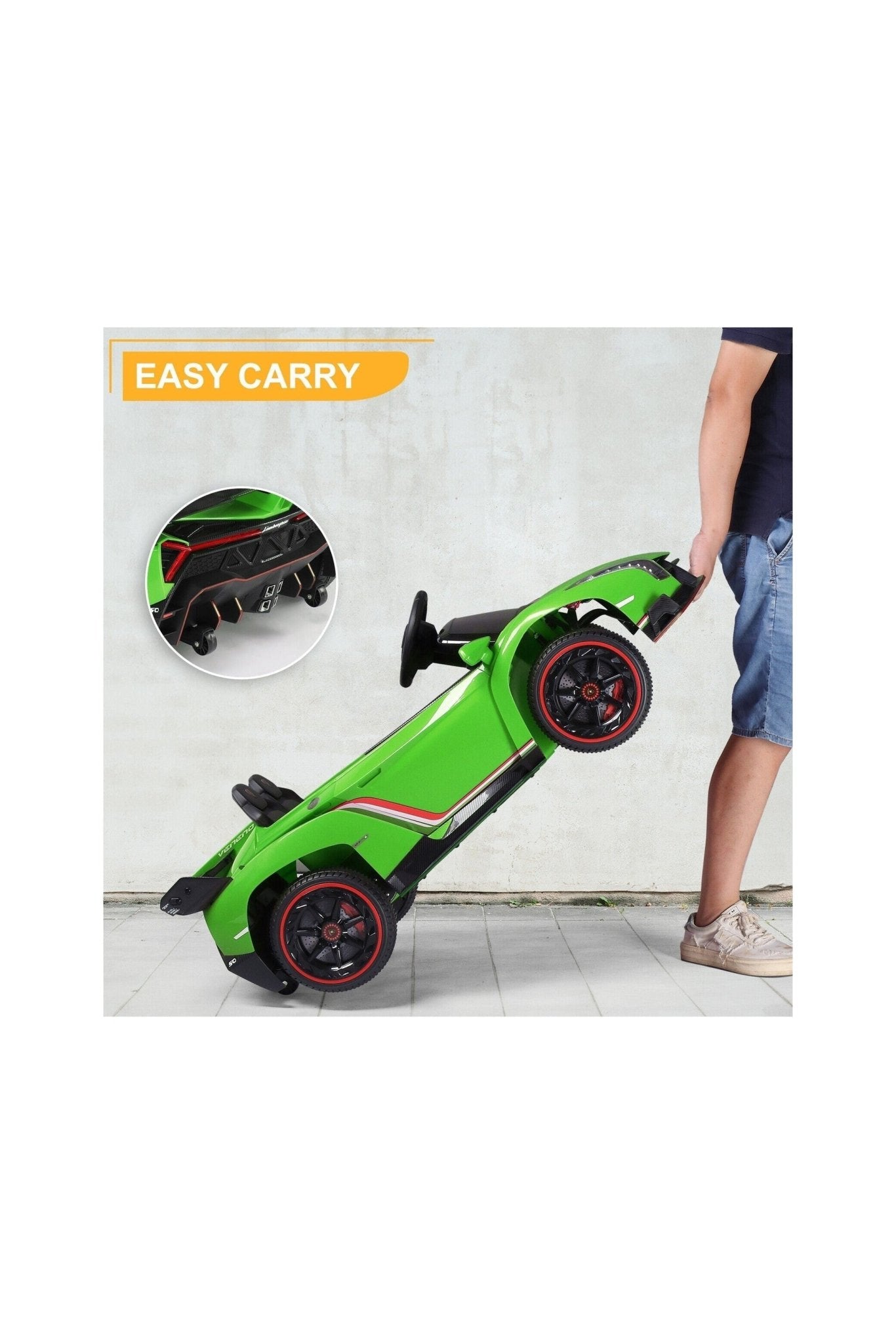 Lamborghini Veneno Kids Electric Car - Green (12V) - Marah Kids