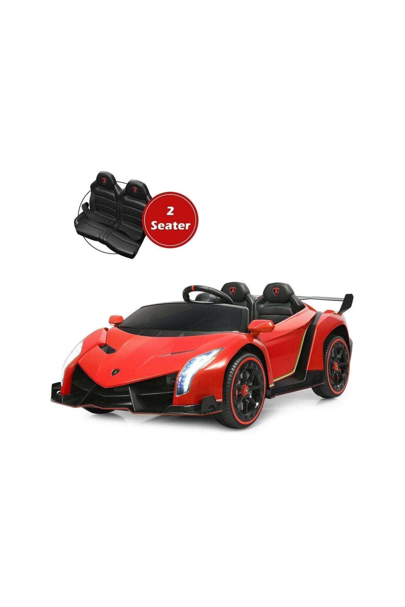 Lamborghini Veneno Kids Electric Car - Red (12V) - Marah Kids