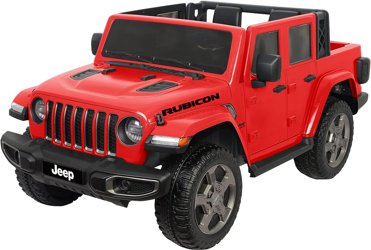 Licensed Battery Operated Jeep Rubicon Kids Car - Red (12V) - Marah Kids