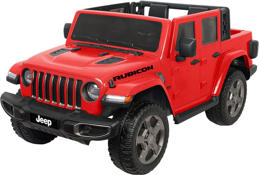 Licensed Battery Operated Jeep Rubicon Kids Car - Red (12V) - Marah Kids